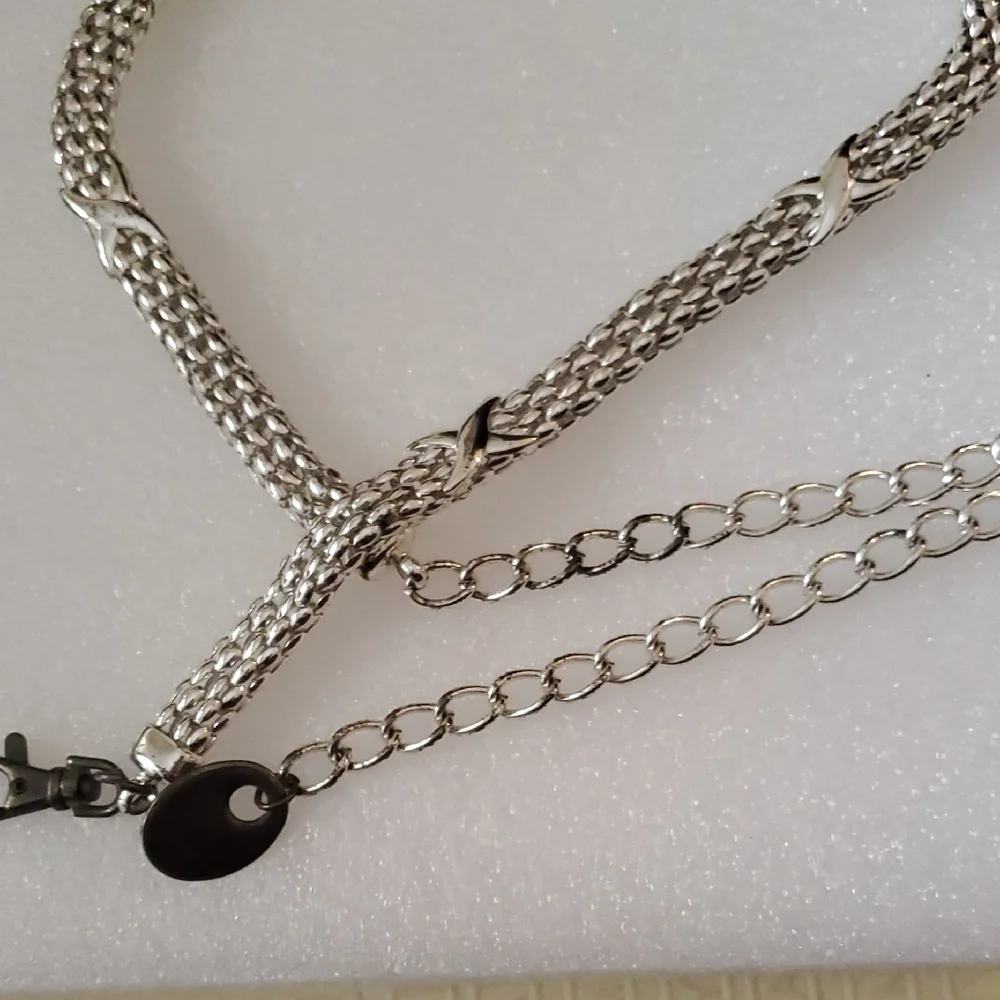 🤩Elegant Gold And Silver With X Decoration Chain Belt Total Length 38